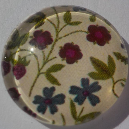 Cabochon bordeaux/kaki/beige/18 mm/confection bijoux/verre/