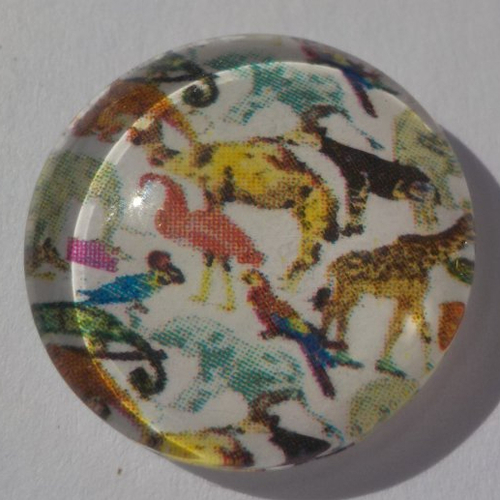 Cabochon animaux/18 mm/confection bijoux/verre/