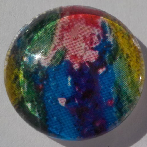 Cabochon effet peinture/18 mm/confection bijoux/verre/multicolore