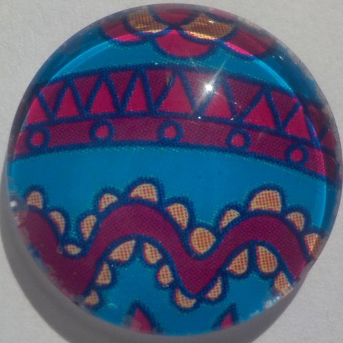 Cabochon oeuf de pâques/18 mm/confection bijoux/verre/bleu/rose