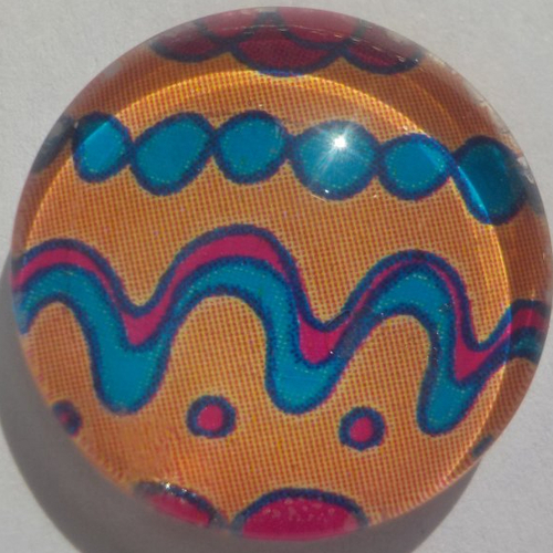 Cabochon oeuf de pâques/18 mm/confection bijoux/verre/bleu/rose