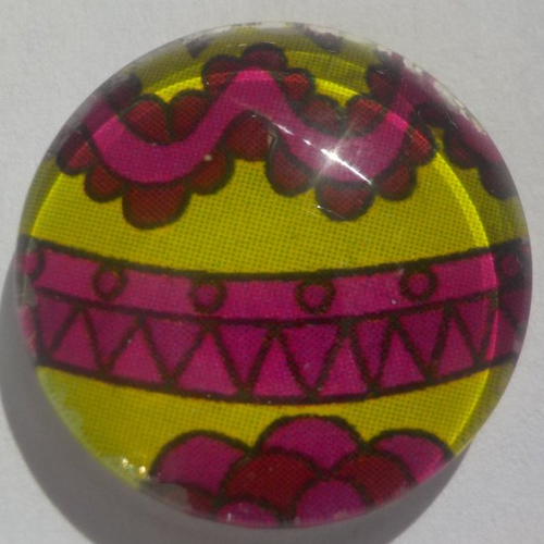 Cabochon oeuf de pâques/18 mm/confection bijoux/verre/vert/bordeaux/ fuschiarose