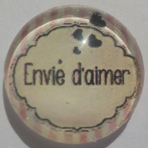 Cabochon ange/18 mm/confection bijoux/verre/beige/noir/rose clair