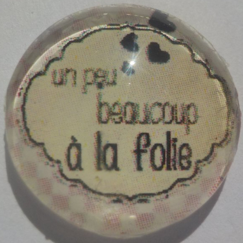 Cabochon ange/18 mm/confection bijoux/verre/beige/noir/rose clair