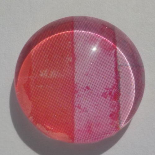 Cabochon rose/16 mm/confection bijoux/verre/