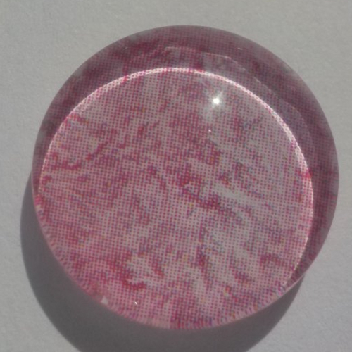 Cabochon rose clair/16 mm/confection bijoux/verre/