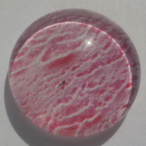 Cabochon rose clair/16 mm/confection bijoux/verre/