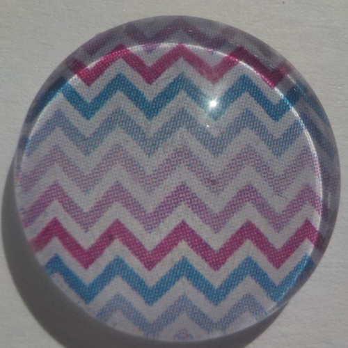 Cabochon géométrique/18 mm/confection bijoux/verre/rouge/vert