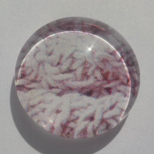 Cabochon laine rose clair/16 mm/confection bijoux/verre/