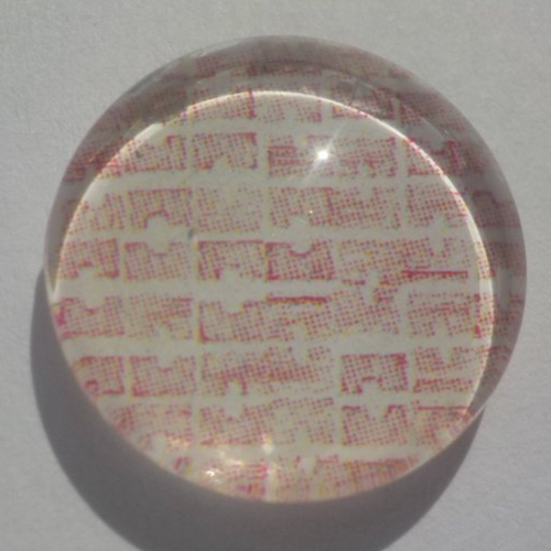 Cabochon rose clair/blanc/16 mm/confection bijoux/verre/