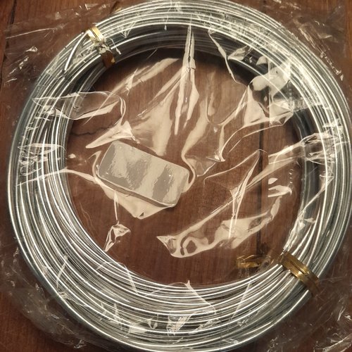 Fil de fer argenté 2mm, supports colliers, mercerie.