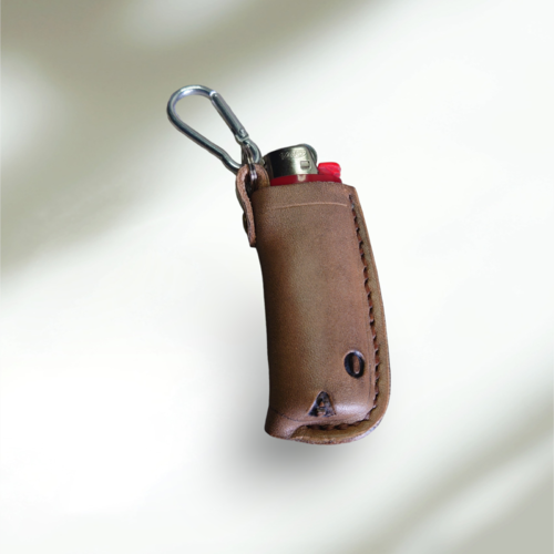Étui à briquet personnalisable  en cuir véritable cadeau noël anniversaire noel anniversaire à offrir ou à s'offrir