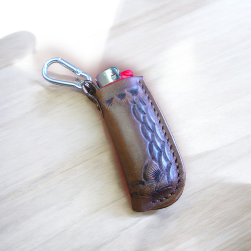 Étui à briquet en cuir véritable cadeau noël anniversaire noel anniversaire à offrir ou à s'offrir