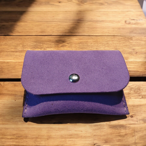 Pochette rangement trousse en cuir de veau véritable monnaie ou carte bleu cadeau anniversaire noël st valentin mariage noce 2 ans