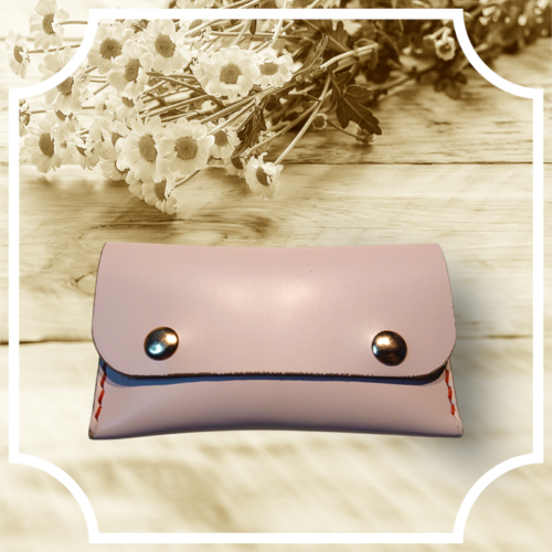 Pochette rangement trousse en cuir de veau véritable monnaie ou carte bleu cadeau anniversaire noël st valentin mariage noce 2 ans