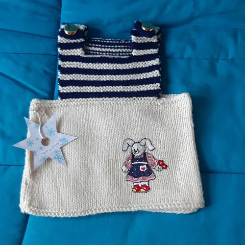 Top bebe 6-9 mois tricot fait main