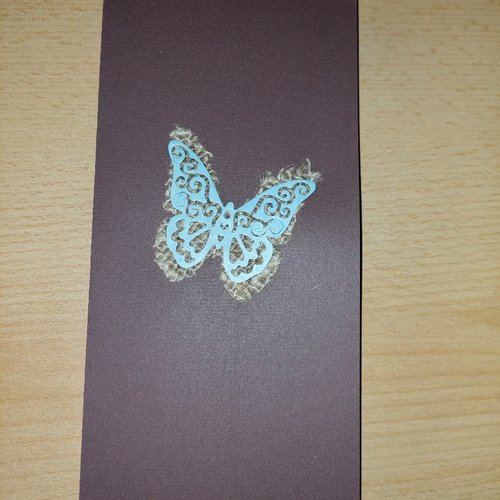 Carte papillon bleu