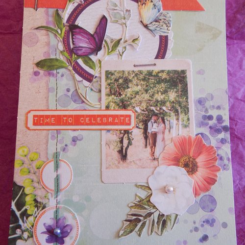 Carte 3d + enveloppe assortie, modèle mariage