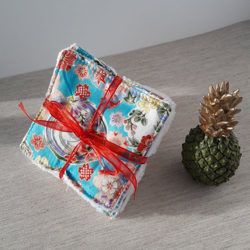 Lot de 8 lingettes démaquillantes coton bambou