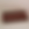 Porte chéquier suédine  chocolat et tissu coton  cadeau femme