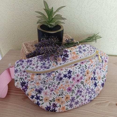 Sac banane en coton imprime pour femme