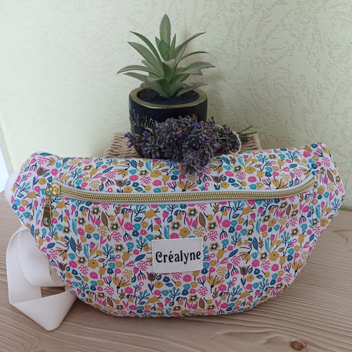 Sac banane en coton imprime pour femme