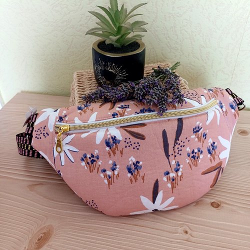Sac banane en coton imprime pour femme