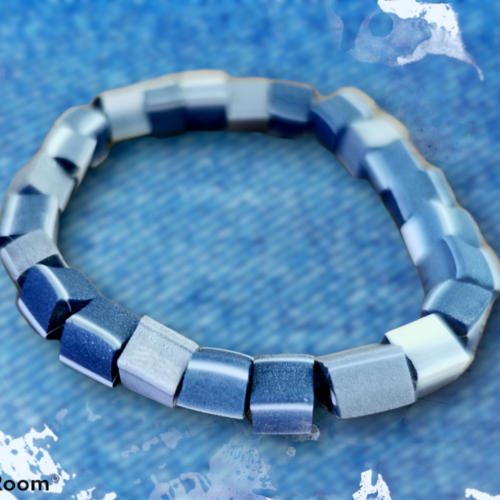 Bracelet indi tons bleus