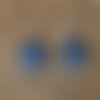 Boucles d'oreilles ring cocottes  alu bleu émaillé