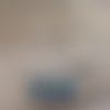 Boucles d'oreilles grappe bleu canard sur chaine longue couleur couleur argent 