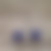 Boucles d'oreilles vip creapam en argile polymère  bleu roi cube 