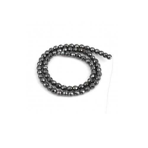 1 Fil de 100 pcs Perles Hématite Non Magnétique 4mm coloris doré