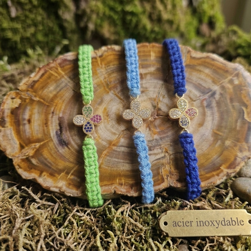 Bracelets réglables trèfle
