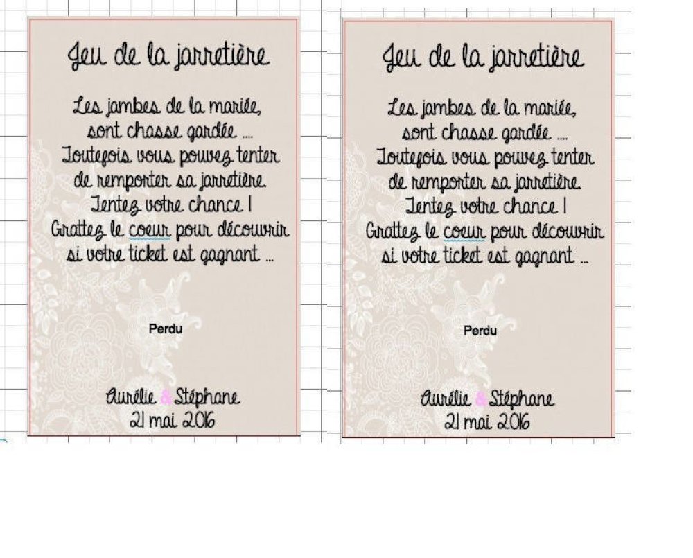 Cartes A Gratter Pour Jeu De La Jarretiere Revisite En Tombola 50 Cartes Un Grand Marche