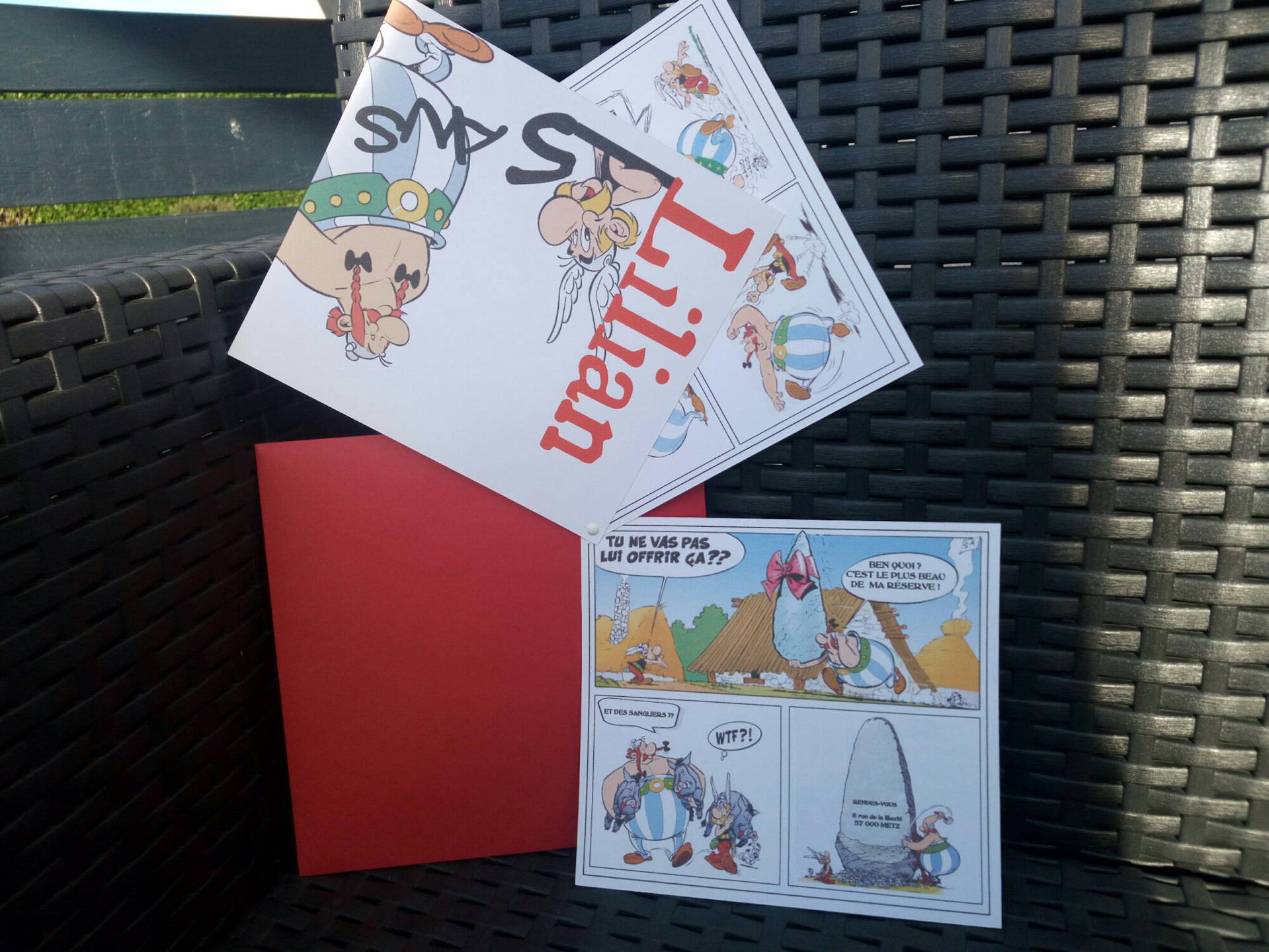 Carte Invitation Anniversaire Theme Asterix Style Un Grand Marche