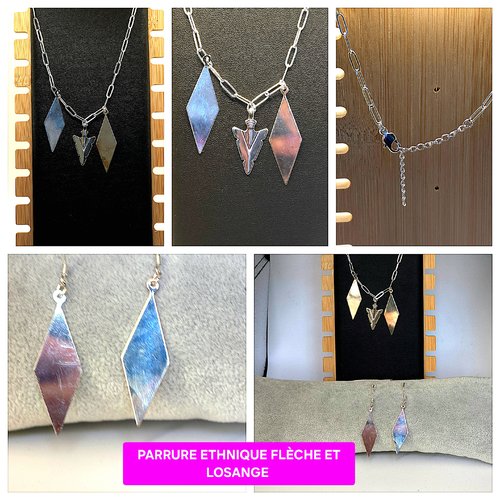Parrure ethnique flèche et losange