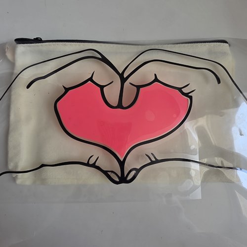 Pochette personnalisable mains & coeur