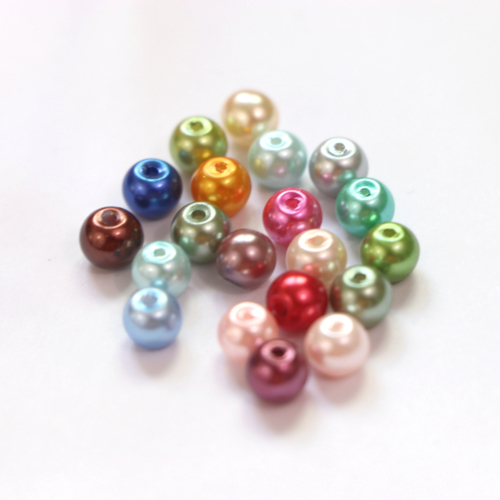 Lot de 20 perles nacrées 4-5 mm