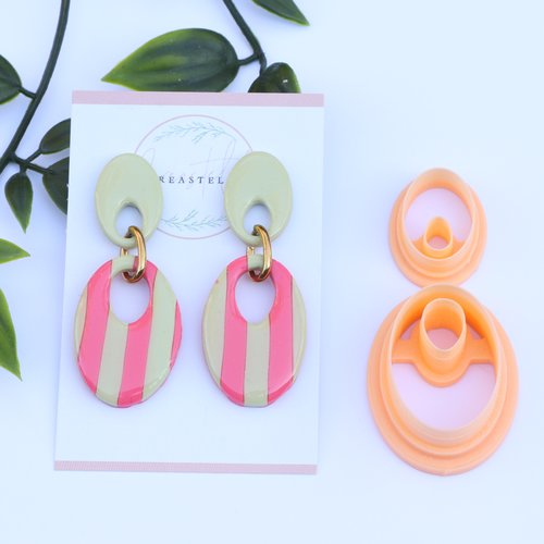 Duo d'emporte pièces ovales ajourés décentrés