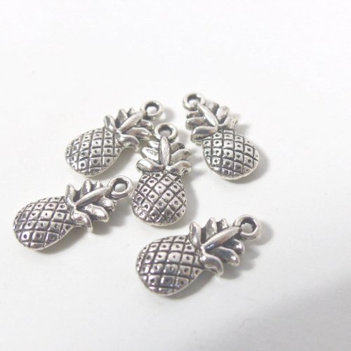 Lot de 5 breloques ananas