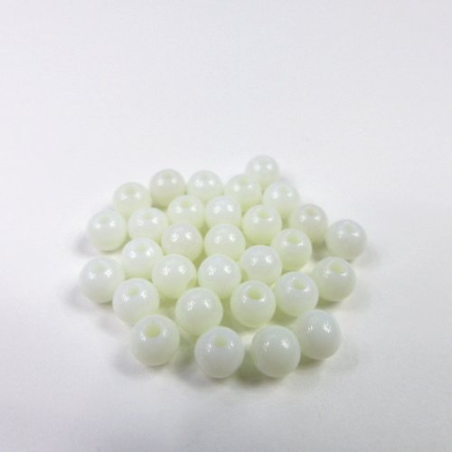 Lot de 30 perles 6mm blanches 