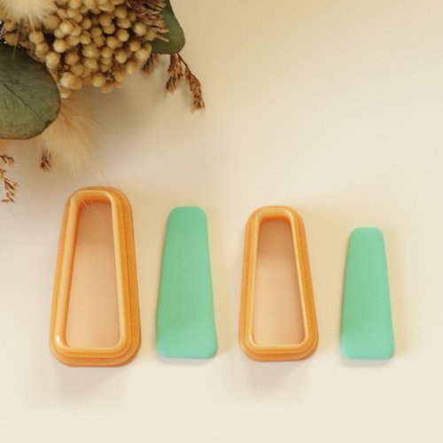 Lot de 2 emportes pièces pendentifs rectangulaires allongés