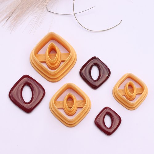 Lot de 3 emporte-pièces losanges ajourés