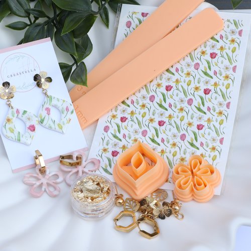 Kit outils pâte polymère boucles d'oreilles pâte polymère acier inoxydable