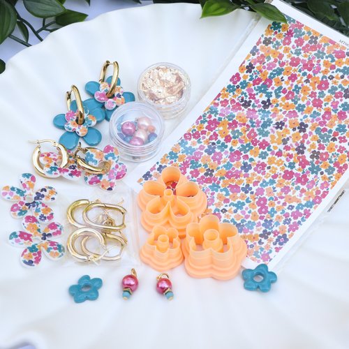 Kit outils pâte polymère créoles interchangeables colorées acier inoxydable