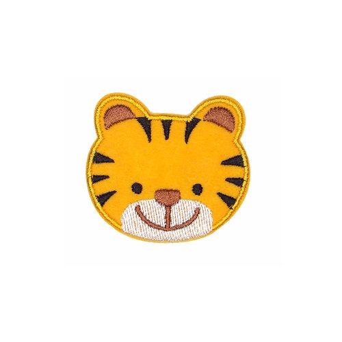 Patch brodé thermocollant tigre 42x47mm