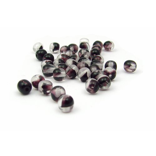 50 perles en verre tchèque 4 mm