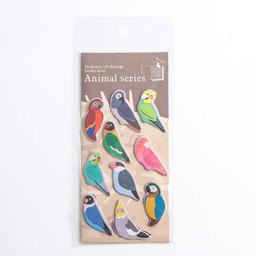 Sticky notes oiseaux perroquets perruches