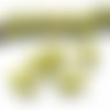 1 perle en verre tchèque papillon 19x11mm jaune et vert