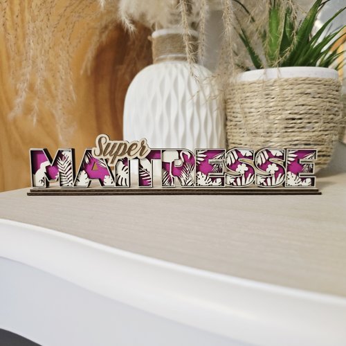 Déco à poser - maîtresse super - tropical